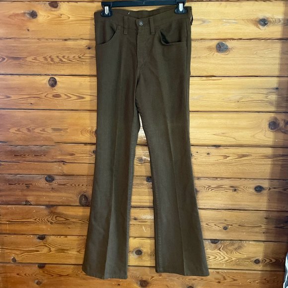 Levi's Vintage 60s / 70s STA-PREST Dark Brown High Rise Pants - Picture 1 of 12